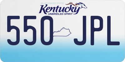 KY license plate 550JPL