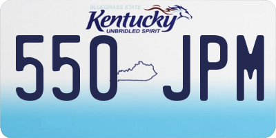 KY license plate 550JPM