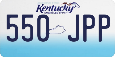 KY license plate 550JPP