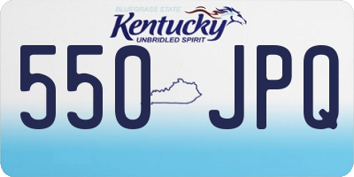 KY license plate 550JPQ