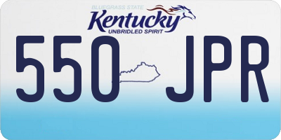 KY license plate 550JPR