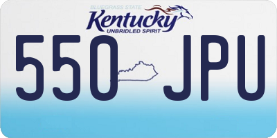 KY license plate 550JPU