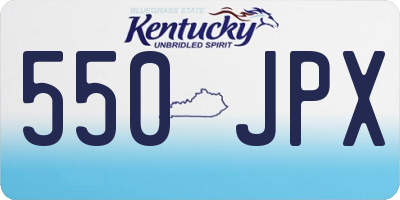 KY license plate 550JPX