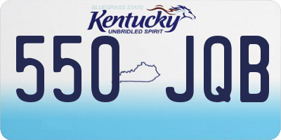 KY license plate 550JQB