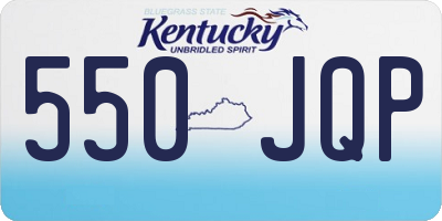 KY license plate 550JQP