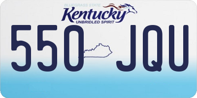 KY license plate 550JQU