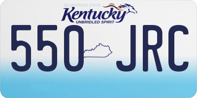 KY license plate 550JRC