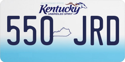 KY license plate 550JRD
