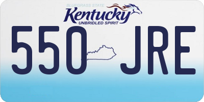 KY license plate 550JRE