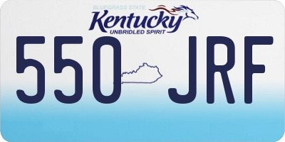 KY license plate 550JRF