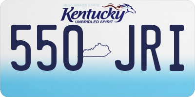 KY license plate 550JRI