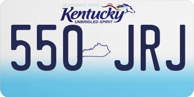KY license plate 550JRJ