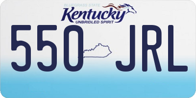 KY license plate 550JRL