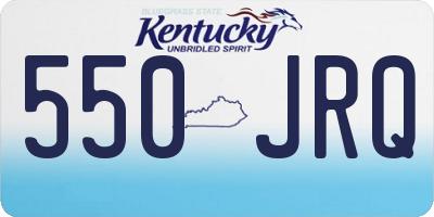 KY license plate 550JRQ