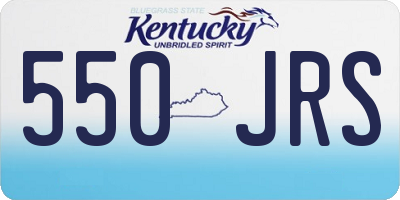 KY license plate 550JRS