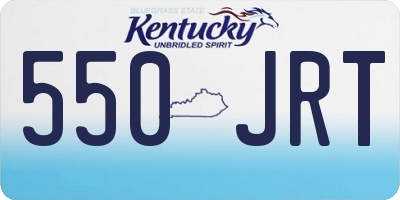 KY license plate 550JRT