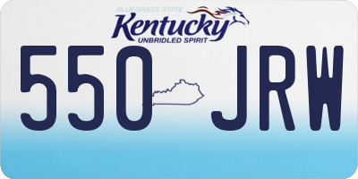 KY license plate 550JRW