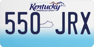 KY license plate 550JRX