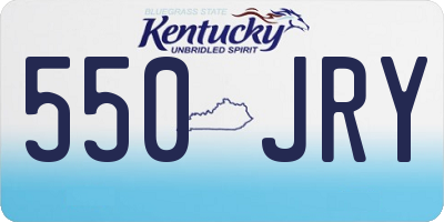KY license plate 550JRY