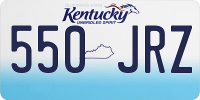 KY license plate 550JRZ