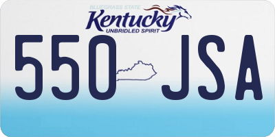 KY license plate 550JSA