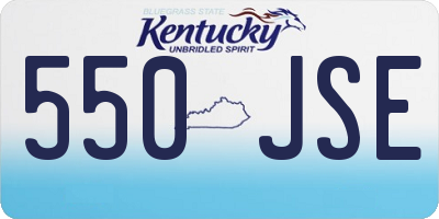 KY license plate 550JSE
