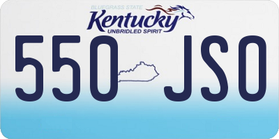 KY license plate 550JSO