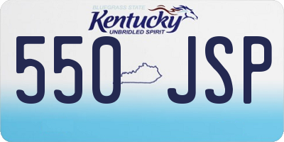 KY license plate 550JSP