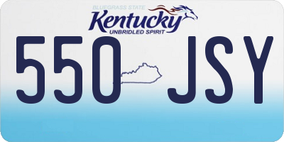KY license plate 550JSY
