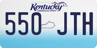 KY license plate 550JTH