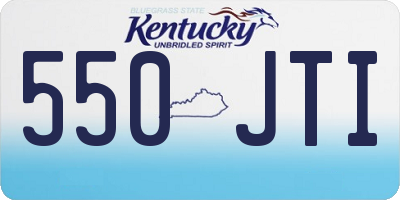KY license plate 550JTI
