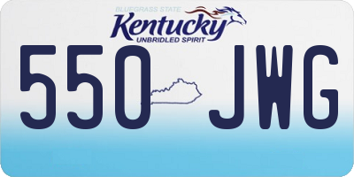 KY license plate 550JWG