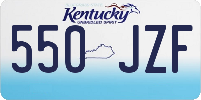 KY license plate 550JZF