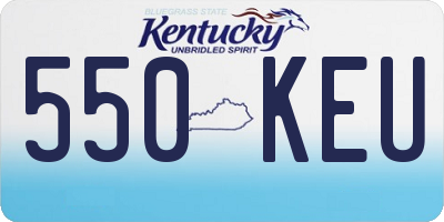 KY license plate 550KEU