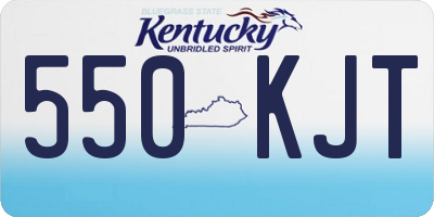 KY license plate 550KJT