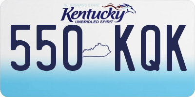 KY license plate 550KQK