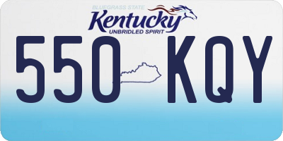 KY license plate 550KQY