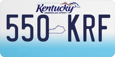 KY license plate 550KRF