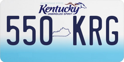 KY license plate 550KRG