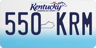 KY license plate 550KRM