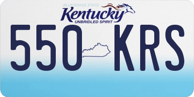 KY license plate 550KRS