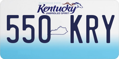KY license plate 550KRY