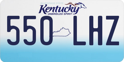 KY license plate 550LHZ