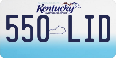 KY license plate 550LID