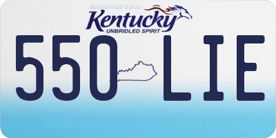 KY license plate 550LIE