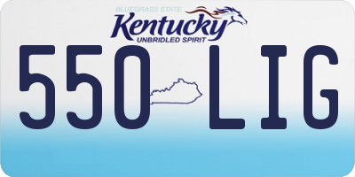 KY license plate 550LIG