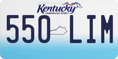 KY license plate 550LIM