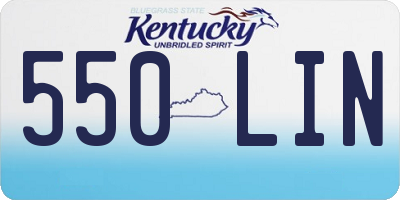 KY license plate 550LIN