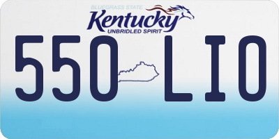 KY license plate 550LIO
