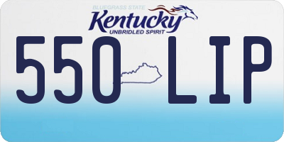 KY license plate 550LIP